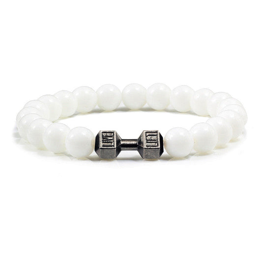 Gym Rat White Bracelet